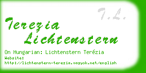 terezia lichtenstern business card